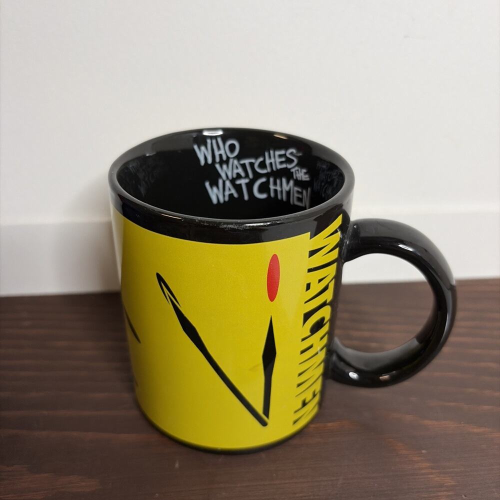 Watchmen Who Watches the Watchmen NECA DC Comics Mug 2008 Yellow Black